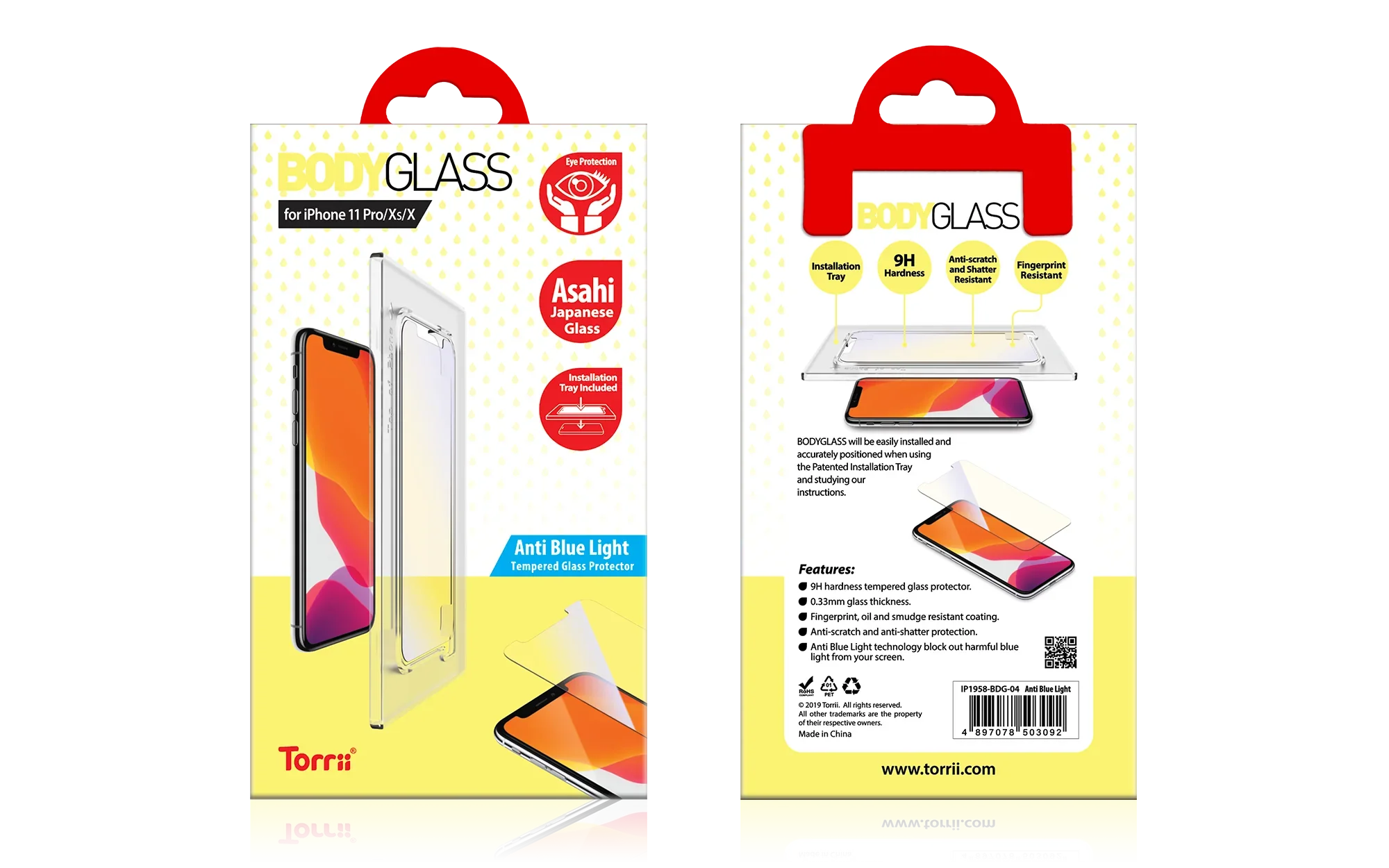 Torrii Bodyglass For iPhone 11 Pro - Anti Blue Light - Tashqila Torrii Bodyglass For iPhone 11 Pro - Anti Blue Light - Tashqila